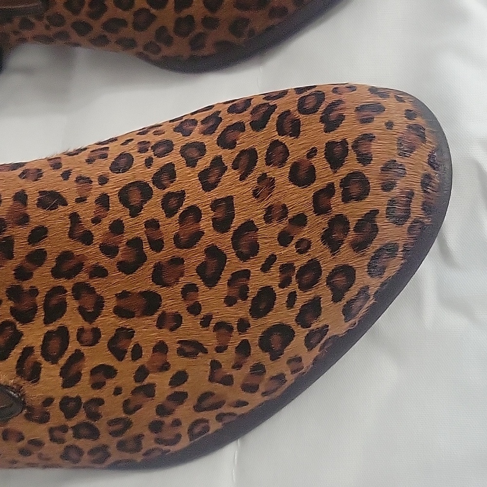 Suede Leopard Print Loafers - image 3